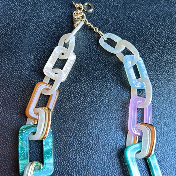 Denis and Charles Lucite and Metal Necklace - Picture 4 of 17